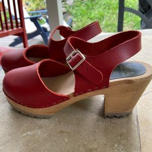 Beautiful leather & wood Shoes made in Sweden